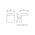 Lampa elewacyjna LED 10W 4000K - KARO KR-K100 - rysunek techniczny
