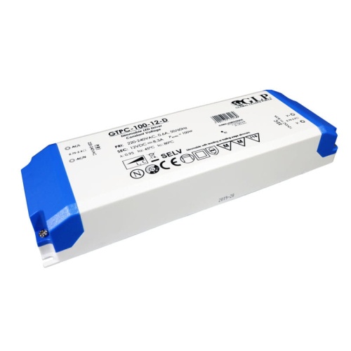 Zasilacz LED napięciowy z DIMM w kompaktowej obudowie 12V 8.3A 100W GTPC-100-12-D