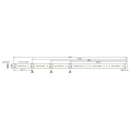 Moduł LED do profilu aluminiowego - LG 20 - 14.4W 2000lm 24V - 495mm - rysunek techniczny