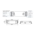 Odbiornik LED DALI - Mono - 12-24 DC 15A - DA1 - Rysunek techniczny