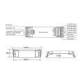 Odbiornik LED DALI - Mono - 12-24 DC 4x5A - DA - Rysunek techniczny