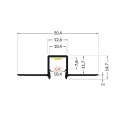 Profil aluminiowy LED HIDE10 anodowany z kloszem