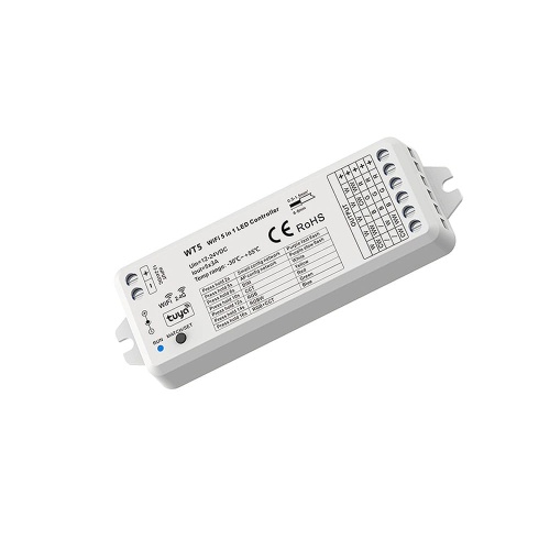Odbiornik LED 5w1 (WiFi) - Mono /CCT /RGB /RGB+CCT - 12-24V DC 15A - Alexa Tuya - WT5