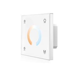 Ściemniacz LED naścienny - CCT - 1 strefowy - 12-24V DC 12A - T2(W)