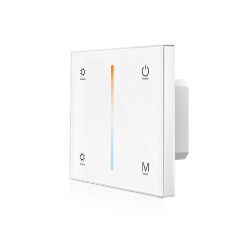 Ściemniacz LED naścienny - CCT - 1 strefowy - 12-24V DC 12A - T2-1(W)