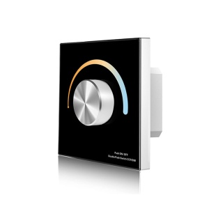 Ściemniacz LED naścienny - CCT - 1 strefowy - 12-24V DC 12A - T2-K(B)