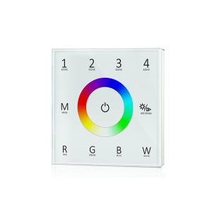 Sterownik LED naścienny - RGB+W - 1 strefowy - 12-24V DC 12A - T4(W)