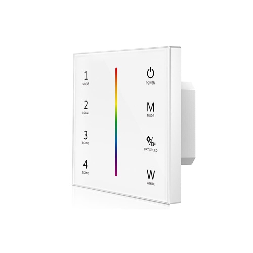 Sterownik LED naścienny - RGB+W - 1 strefowy - 12-24V DC 12A - T4-1(W)