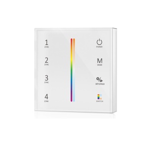 Panel LED naścienny - RGB+CCT - 4 strefowy - 2x1,5V - T25(W)