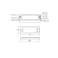 Wzmacniacz LED 5-36V DC 8A - MONO - EV-1 - Rysunek techniczny