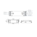 Wzmacniacz LED 12-24V DC 15A - MONO - EV1-S - Rysunek techniczny