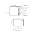 Wzmacniacz LED 12-24V DC 30A - MONO - EV1-X - Rysunek techiczny