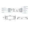 Wzmacniacz LED 12-36V DC 16A (2x8A) - CCT - EV2 - Rysunek techniczny
