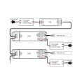 Wzmacniacz LED 12-36V DC 18A (3x6A) - RGB - EV3 - Schemat instalacji