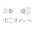 Wzmacniacz LED 12-36V DC 20A (4x5A) - RGB+W - EV4 - Rysunek techniczny