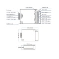 Wzmacniacz LED 12-24V DC 32A (4x8A) - RGB+W - EV4-X - Rysunek techniczny