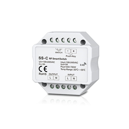 Bezprzewodowy włącznik oświetlenia - 230VAC/3A - sterowanie radiowe 2,4GHz - SS-C