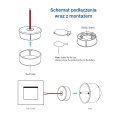 Ściemniacz LED do puszki fi60 - Mono - 3V - R1-1(L) - Schemat instalacji i montażu
