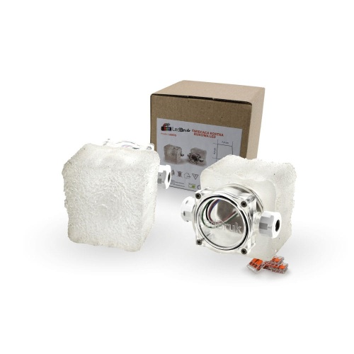 Świecąca kostka brukowa LED LedBruk Lento matowa 7,4x8,4x8 cm