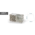 Świecąca kostka brukowa LED LedBruk Lento transparentna 8x7,5x7,5x6 cm
