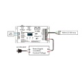Odbiornik LED DMX512 - 5 kanałowy - 12-24V DC 5x6A - OLED - Dekoder/Master DMX - D5 - Schemat instalacji