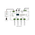 Sterownik LED DMX512 - 12 kanałowy - 12-24V DC 12x5A - OLED - Dekoder/Master DMX - D12 - Schemat instalacji