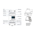 Odbiornik LED 0/1-10V (DMX512) - 4 kanałowy - Mono - 230VAC - na szynę DIN - DL(W) - Rysunek techniczny
