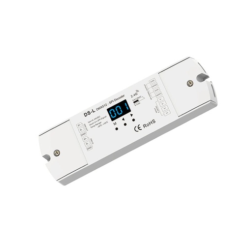 Odbiornik LED SPI (DMX512) - RGB - do taśm cyfrowych LED - 8A 5-24V DC - DS-L