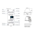 Odbiornik LED SPI (DMX512) - RGB - do taśm cyfrowych LED - 8A 5-24V DC - na szynę DIN - DS(W) - Rysunek techniczny