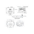 Sterownik LED DMX512 - 6 kanałowy - 5-12VDC / 3xAAA - Konsola LED - Master DMX - AJ6 - Rysunek techniczny