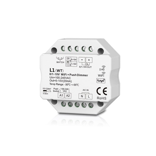 Odbiornik LED 0/1-10V (WiFi) - Mono - 230VAC - L1(WT)