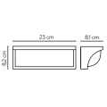 Lampa elewacyjna LED 13W 4000K - MONA MN19301 - rysunek techniczny