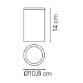 Lampa sufitowa 1x GU10 - ADELA 7004 DG - rysunek techniczny