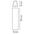 Lampa elewacyjna LED 9W 4000K - TIN M1401 DG - rysunek techniczny