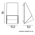Lampa elewacyjna 1x E27 - OLI M1503 - rysunek techniczny