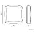 Lampa elewacyjna 2x E27 - NEX 91022-AL - rysunek techniczny
