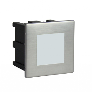 Oprawa ścienna do zabudowy LED 1,5W 3000K - MUR LED INOX F 04