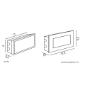 Oprawa ścienna do zabudowy LED 1,5W 3000K - MUR LED INOX E 04 - rysunek techniczny