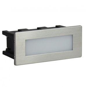 Oprawa ścienna do zabudowy LED 1,5W 3000K - MUR LED INOX E 04