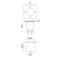 Lampa najazdowa 1x GU10 - MIX 6725 D - rysunek techniczny