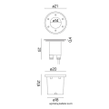 Lampa najazdowa 1x E27 - PABLA 4031 - rysunek techniczny