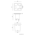 Lampa najazdowa 1x E27 - PABLA M4030 - rysunek techniczny