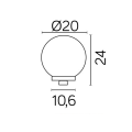 Głowica na słup - KULE CLASSIC G 200 Z 35 - rysunek techniczny