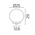 Głowica na słup - KULE CLASSIC G 250 Z 35 - rysunek techniczny