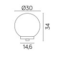 Głowica na słup - KULE CLASSIC G 300 Z 35 - rysunek techniczny