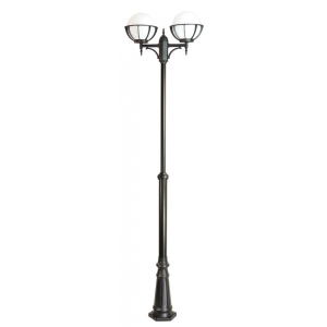 Lampa ogrodowa - parkowa stojąca 2x E27 - KULE Z KOSZYKIEM 250  OGMWN 2 KPO 250  
