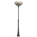 Lampa ogrodowa - parkowa stojąca 3x E27 - KULE Z KOSZYKIEM 250 OGMWN 3 KPO 250 FUME