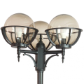 Lampa ogrodowa - parkowa stojąca 3x E27 - KULE Z KOSZYKIEM 250 OGMWN 3 KPO 250 FUME