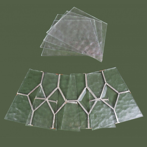 Szybki do lamp ogrodowych serii WITRAŻ - kpl. 8 szt.    