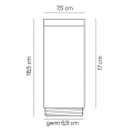 Klosz do lamp ogrodowych serii INOX  - rysunek techniczny